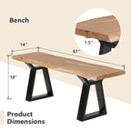 ComfyStyle Outdoor Acacia Wood Dining and Bench