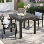 Pellebant Outdoor Patio Aluminum Stackable Dining Armchairs - 22.2in W x 21.5in D x 32.2in H