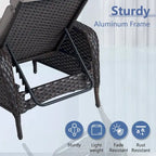 Outdoor PE Wicker Chaise Lounge Set