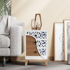 ComfyStyle 3-Drawer Handmade Texture Pattern Side Table