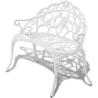 vidaXL Patio Bench 39.4 Cast Aluminum White - 139.4x21.3x31.5