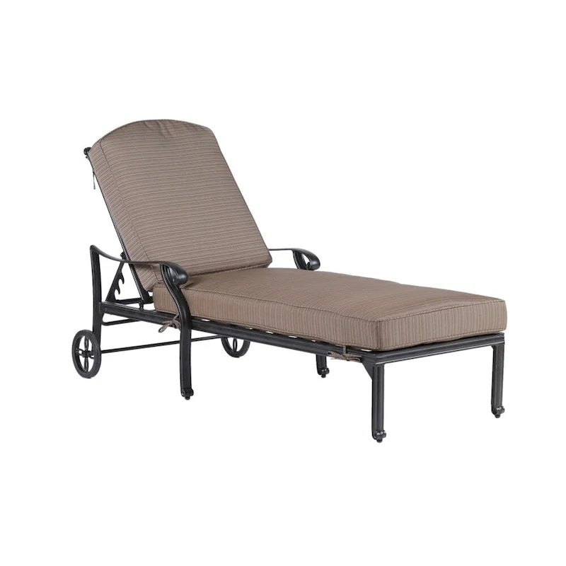 Manasquan Olefin/Aluminum Chaise Lounger and Cushion by Havenside Home