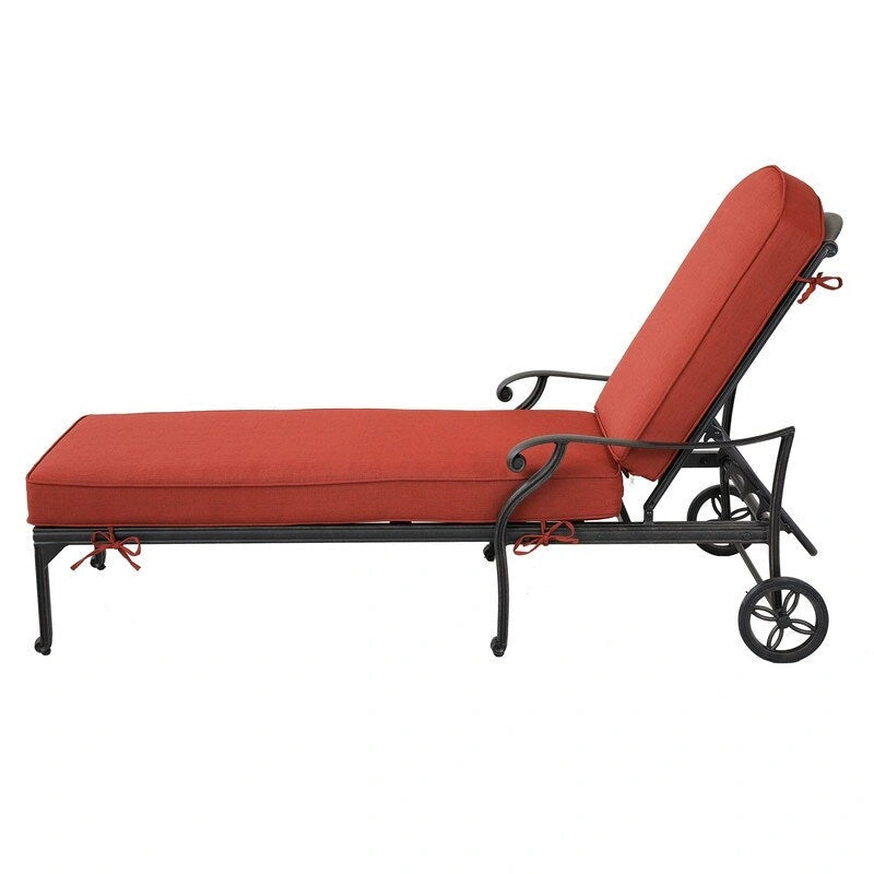 Manasquan Olefin/Aluminum Chaise Lounger and Cushion by Havenside Home