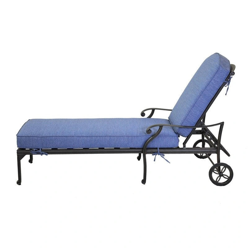 Manasquan Olefin/Aluminum Chaise Lounger and Cushion by Havenside Home