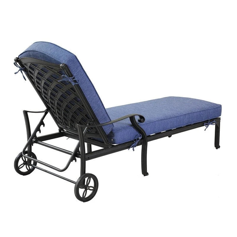 Manasquan Olefin/Aluminum Chaise Lounger and Cushion by Havenside Home