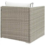 Havenside Home Bocabec Modern Fabric Outdoor Patio Armless Chair