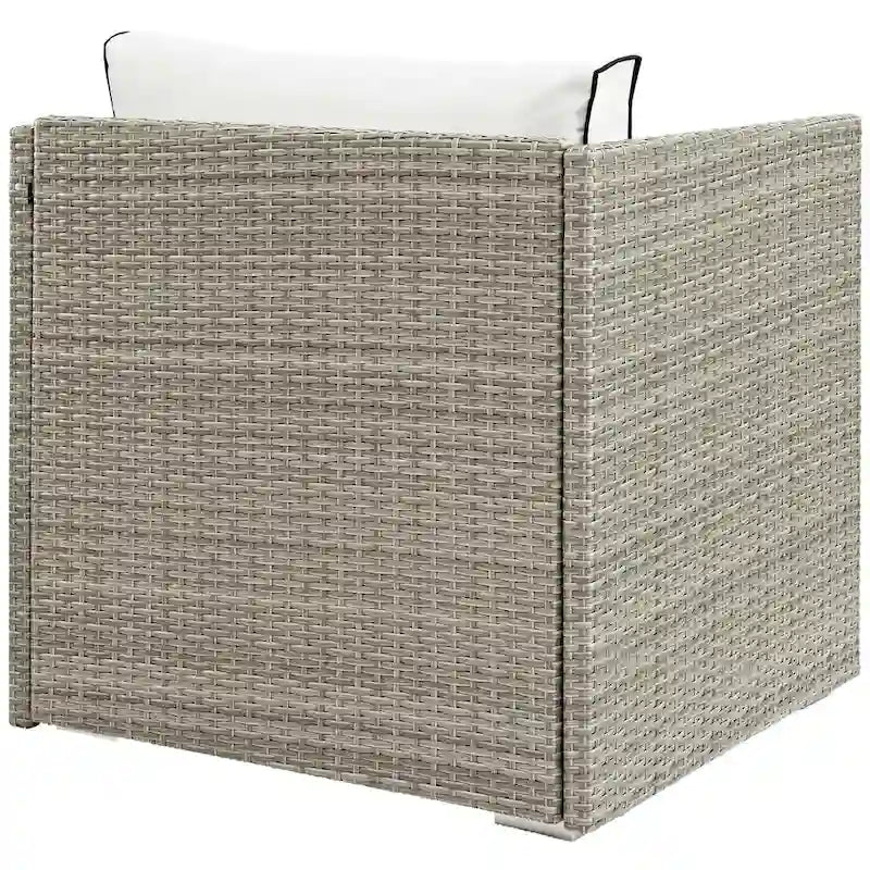 Havenside Home Bocabec Modern Fabric Outdoor Patio Armless Chair