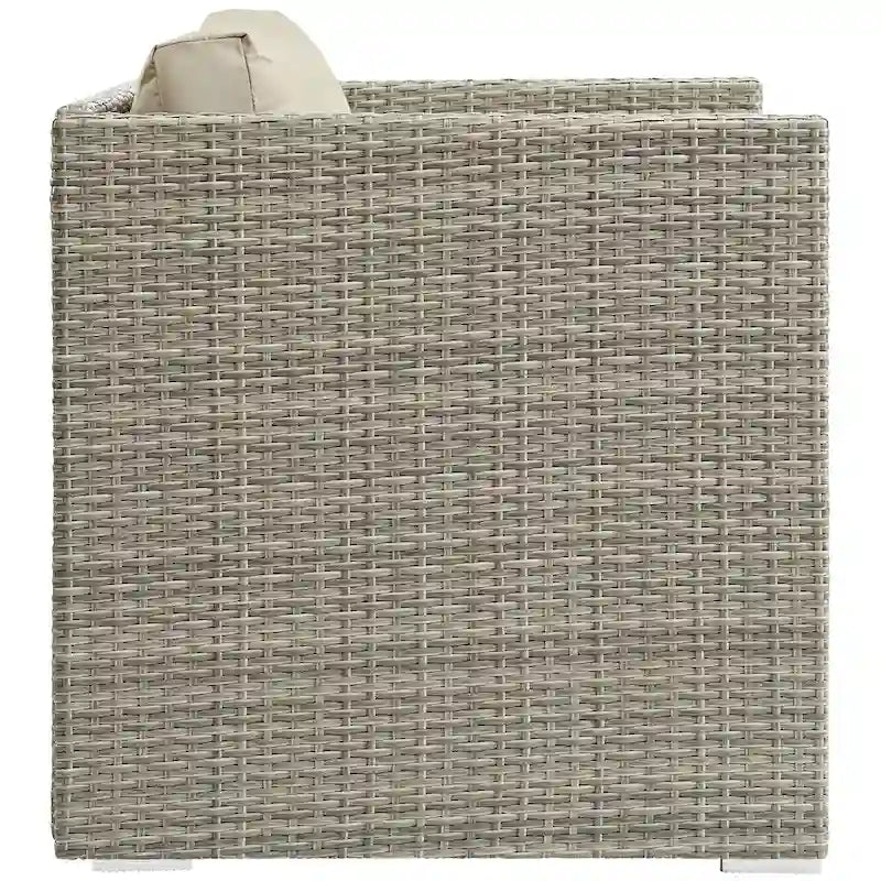 Havenside Home Bocabec Modern Fabric Outdoor Patio Armless Chair