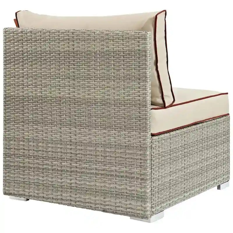 Havenside Home Bocabec Modern Fabric Outdoor Patio Armless Chair