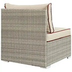 Havenside Home Bocabec Modern Fabric Outdoor Patio Armless Chair