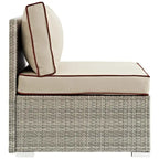 Havenside Home Bocabec Modern Fabric Outdoor Patio Armless Chair