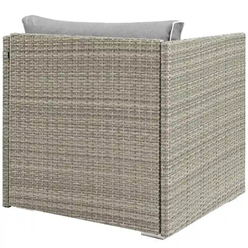 Havenside Home Bocabec Modern Fabric Outdoor Patio Armless Chair