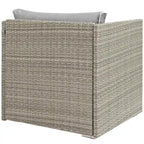 Havenside Home Bocabec Modern Fabric Outdoor Patio Armless Chair