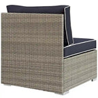 Havenside Home Bocabec Modern Fabric Outdoor Patio Armless Chair