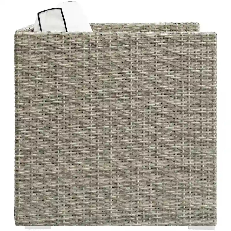 Havenside Home Bocabec Modern Fabric Outdoor Patio Armless Chair