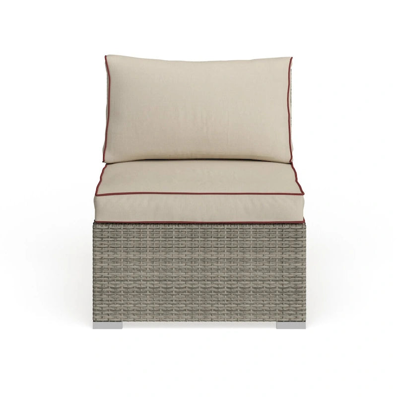 Havenside Home Bocabec Modern Fabric Outdoor Patio Armless Chair