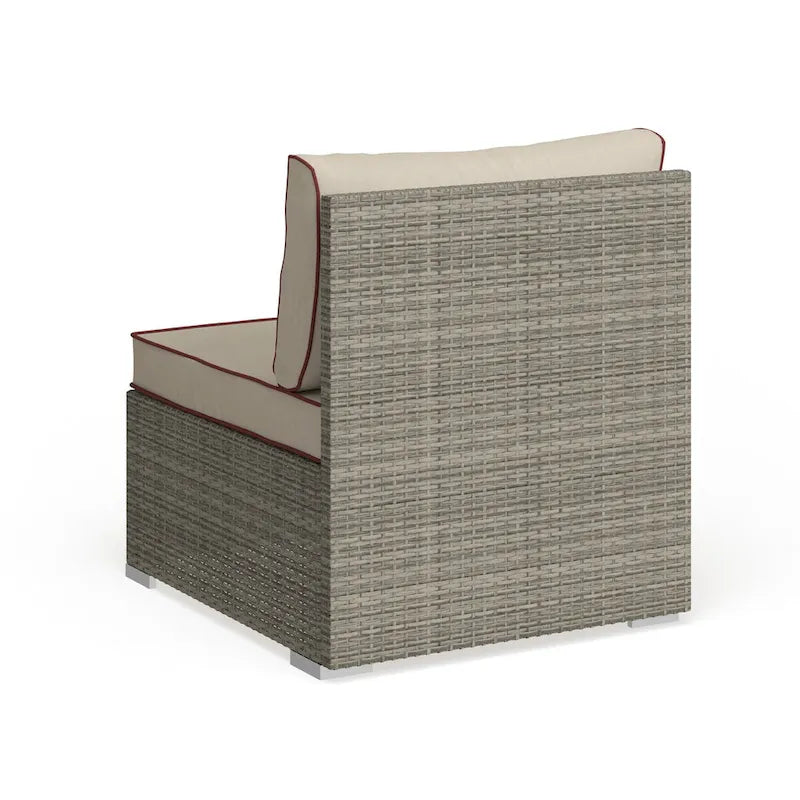 Havenside Home Bocabec Modern Fabric Outdoor Patio Armless Chair