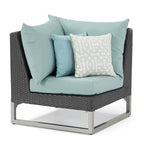 Milo Espresso 6 Piece Sunbrella Outdoor Patio Fire Sectional