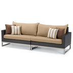 Milo Espresso 6 Piece Sunbrella Outdoor Patio Fire Sectional