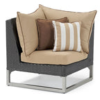 Milo Espresso 6 Piece Sunbrella Outdoor Patio Fire Sectional