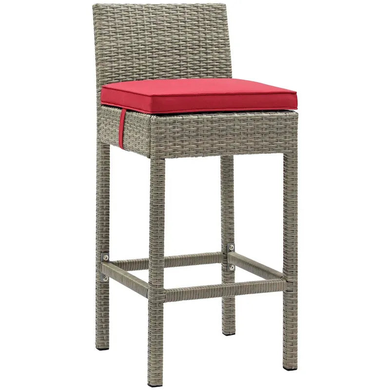 Havenside Home Bocabec Patio Wicker Rattan Bar Stool