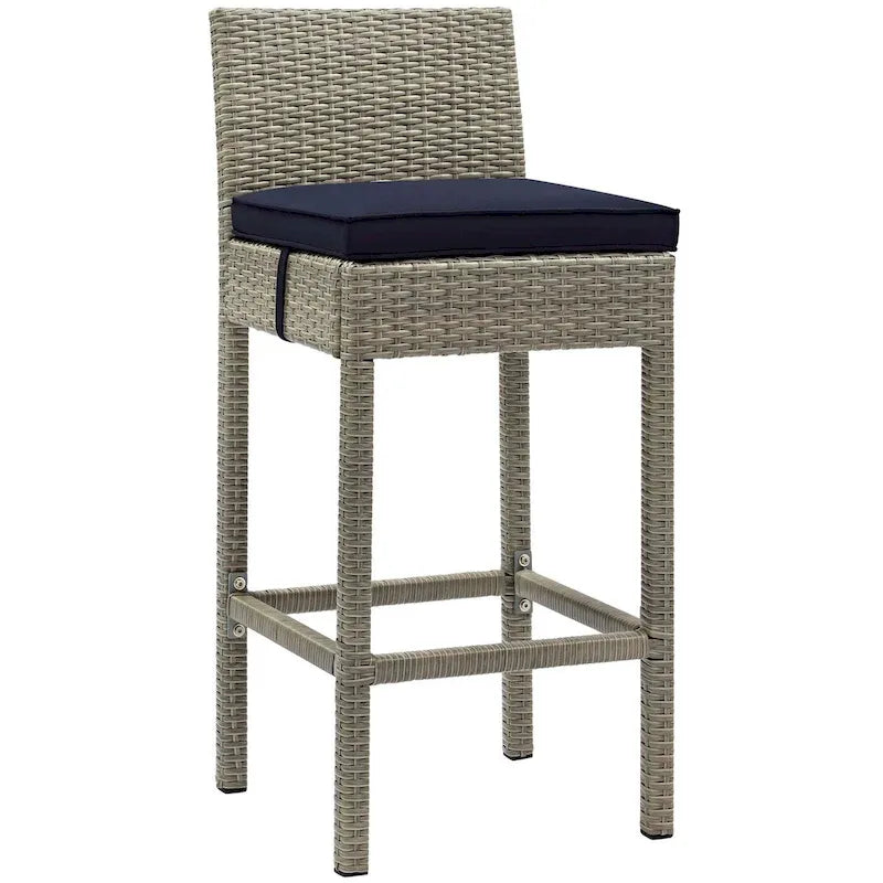 Havenside Home Bocabec Patio Wicker Rattan Bar Stool