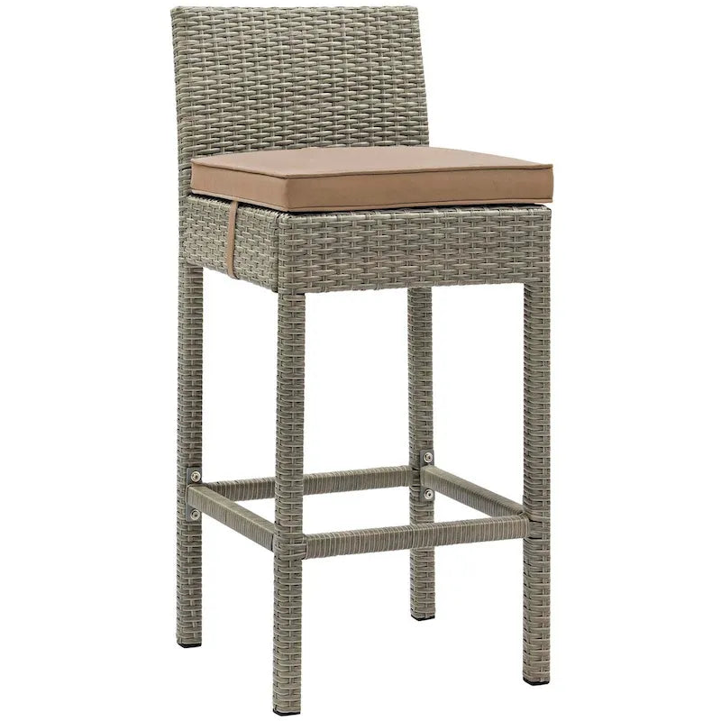 Havenside Home Bocabec Patio Wicker Rattan Bar Stool