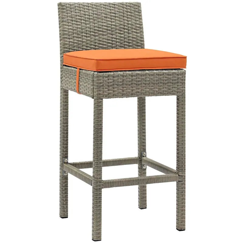Havenside Home Bocabec Patio Wicker Rattan Bar Stool