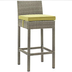 Havenside Home Bocabec Patio Wicker Rattan Bar Stool
