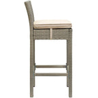 Havenside Home Bocabec Patio Wicker Rattan Bar Stool