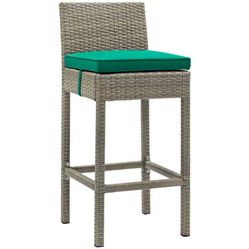 Havenside Home Bocabec Patio Wicker Rattan Bar Stool