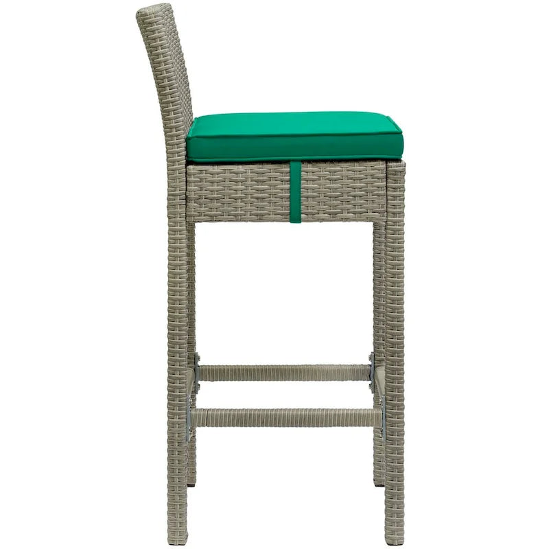 Havenside Home Bocabec Patio Wicker Rattan Bar Stool