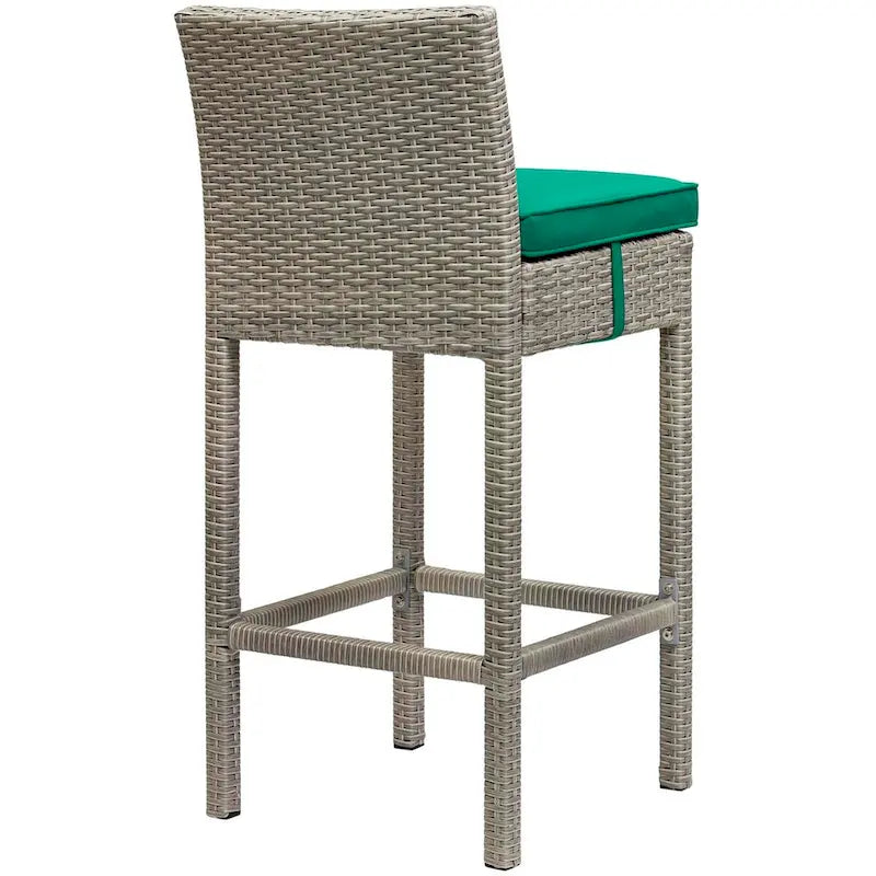 Havenside Home Bocabec Patio Wicker Rattan Bar Stool