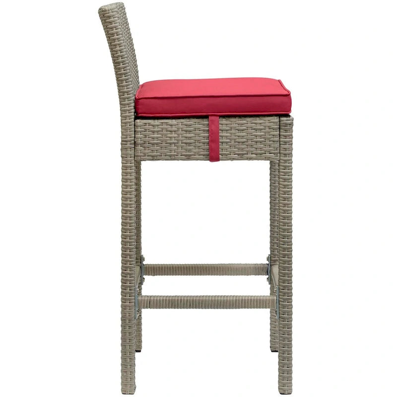 Havenside Home Bocabec Patio Wicker Rattan Bar Stool