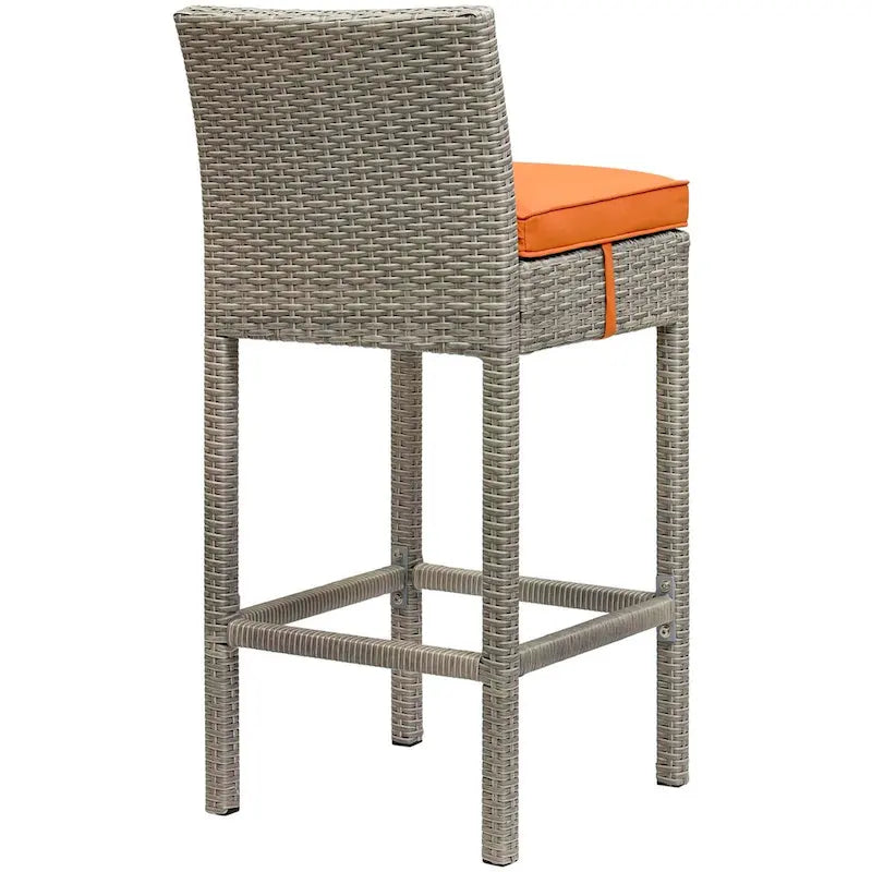 Havenside Home Bocabec Patio Wicker Rattan Bar Stool