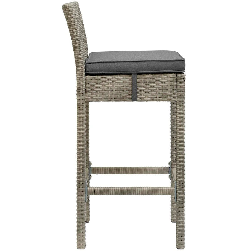Havenside Home Bocabec Patio Wicker Rattan Bar Stool