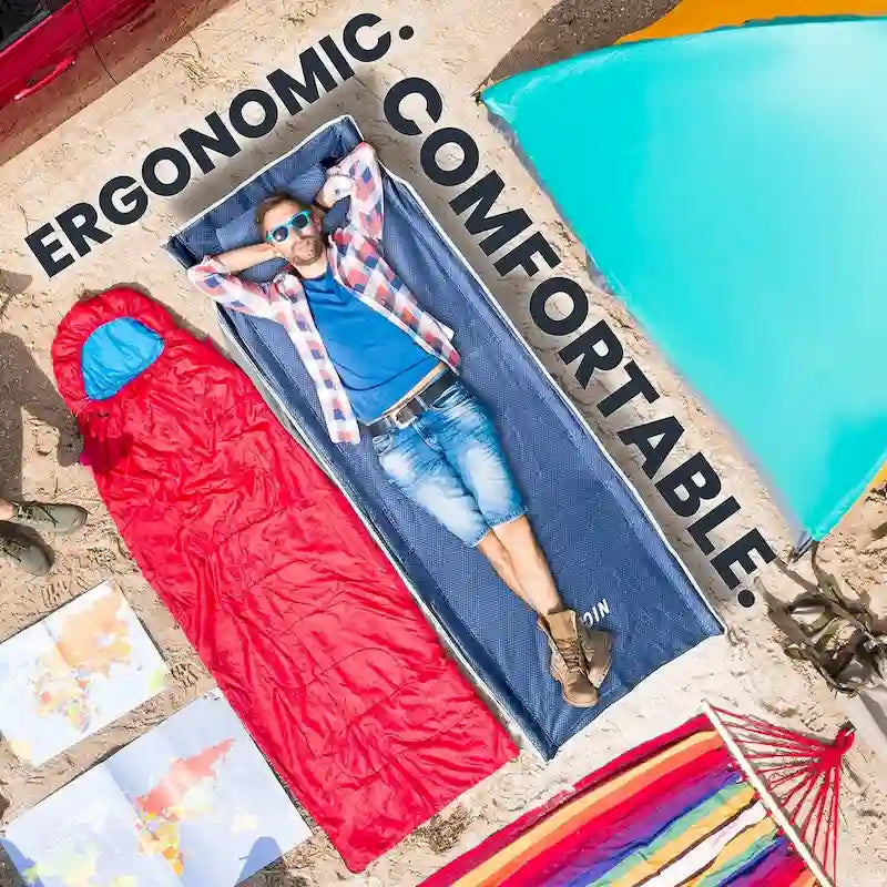 Camping Cots, Folding Cot, with Pillow, Carry Bag & Storage Pocket, Heavy Duty Holds Up to 500 Lbs, Outdoor&Indoor - 74 x 26.5