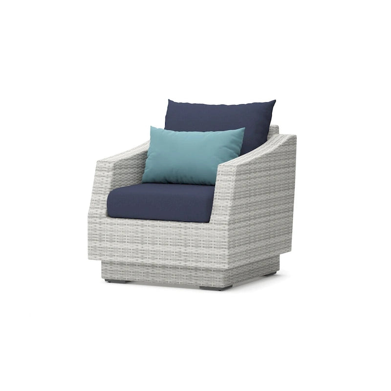 Cannes 3 Piece Aluminum Outdoor Patio Club Chairs & Side Table