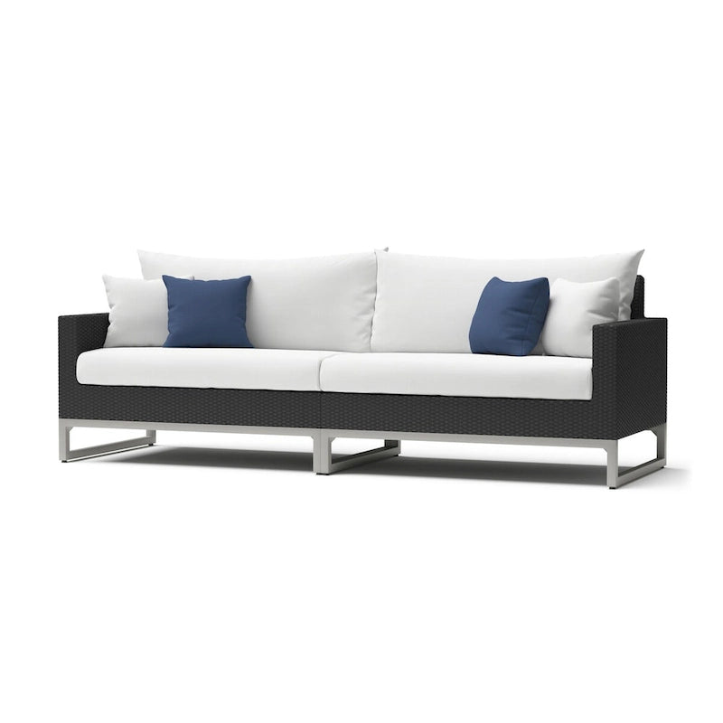 Milo Espresso 6 Piece Sunbrella Outdoor Patio Sectional with Table