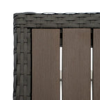 Milo Espresso 6 Piece Sunbrella Outdoor Patio Sectional with Table