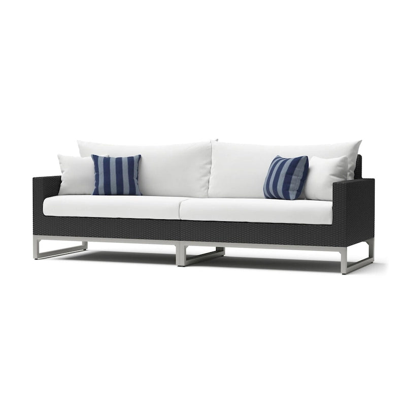 Milo Espresso 6 Piece Sunbrella Outdoor Patio Sectional with Table