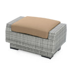 Cannes 5 Piece Aluminum Outdoor Patio Club Chair & Ottoman Set.