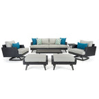 Portofino Casual 15 Piece Sunbrella Outdoor Patio Motion Estate Set