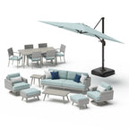 Portofino Casual 15 Piece Sunbrella Outdoor Patio Motion Estate Set