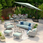 Portofino Casual 15 Piece Sunbrella Outdoor Patio Motion Estate Set