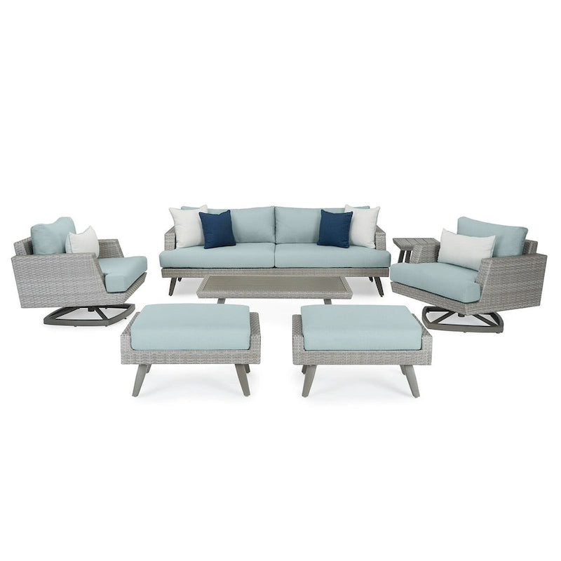 Portofino Casual 15 Piece Sunbrella Outdoor Patio Motion Estate Set