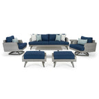 Portofino Casual 15 Piece Sunbrella Outdoor Patio Motion Estate Set