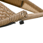 Adjustable Outdoor Wicker Double Rocking Chair Lounges with Coffee Table for Backyard, Garden, Poolside