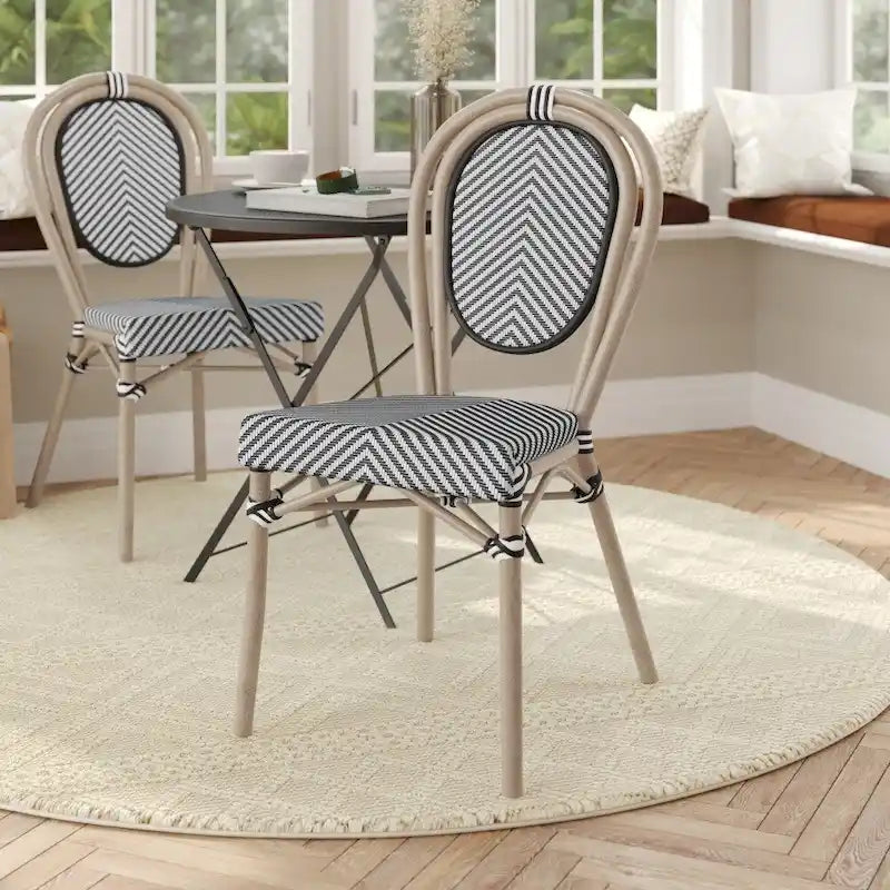 All-Weather Commercial Paris Chair with Metal Frame - N/A