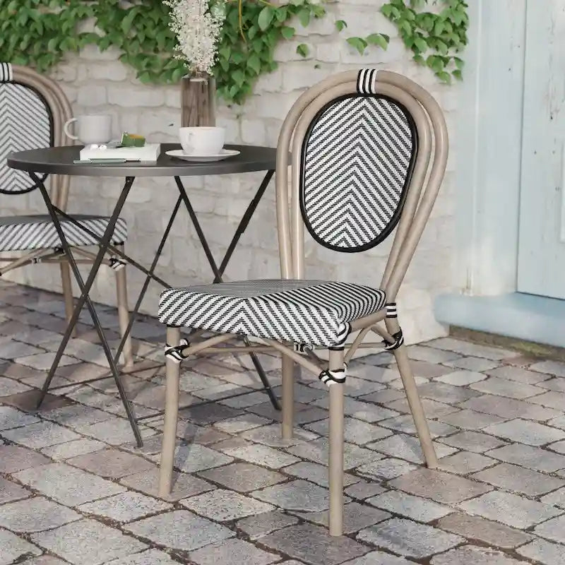 All-Weather Commercial Paris Chair with Metal Frame - N/A